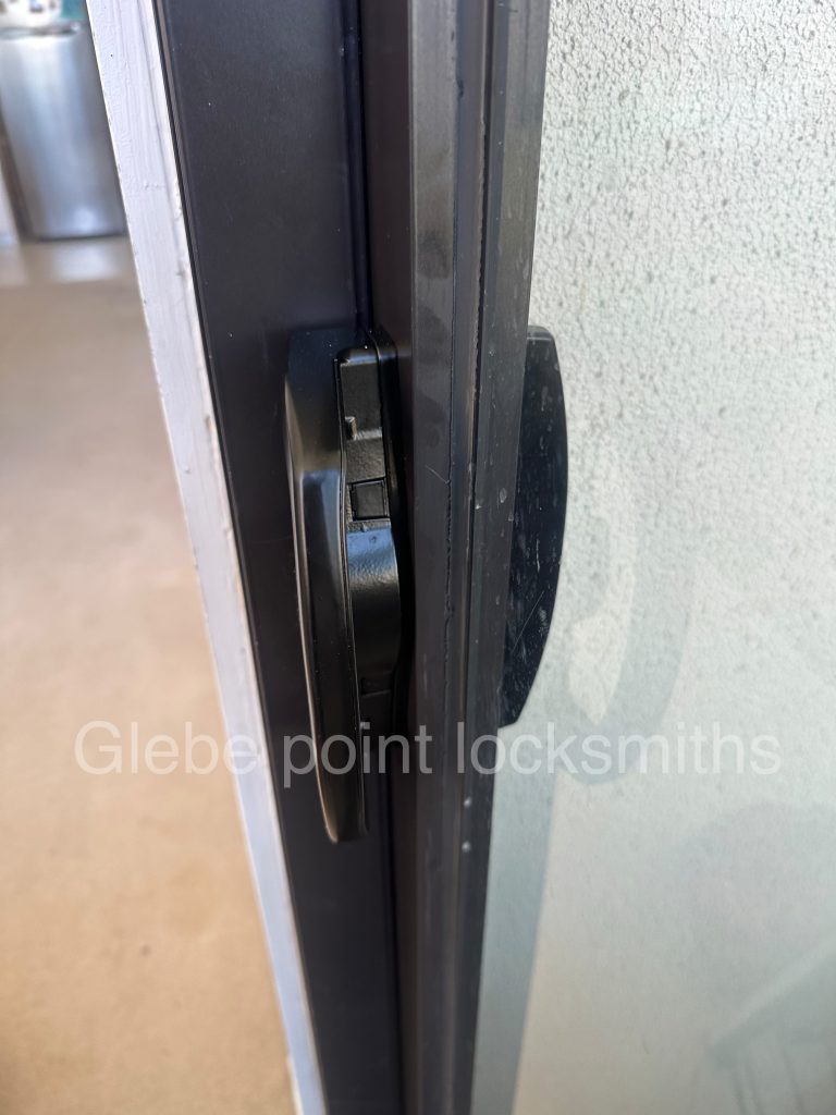 Low Profile Balcony Door Locks Installed